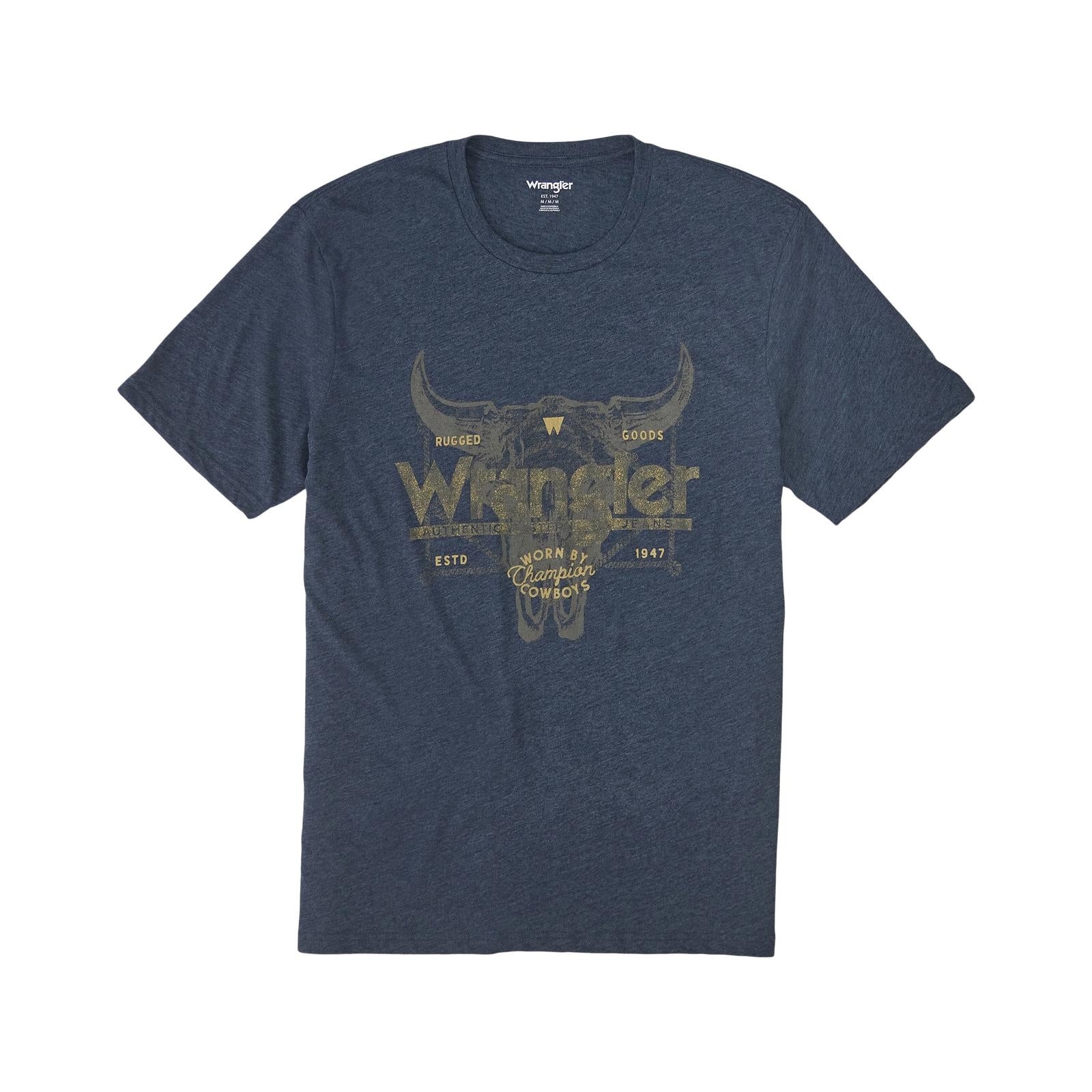 Wrangler Men's - Graphic Short Sleeve T-Shirt - Regular Fit - Blue