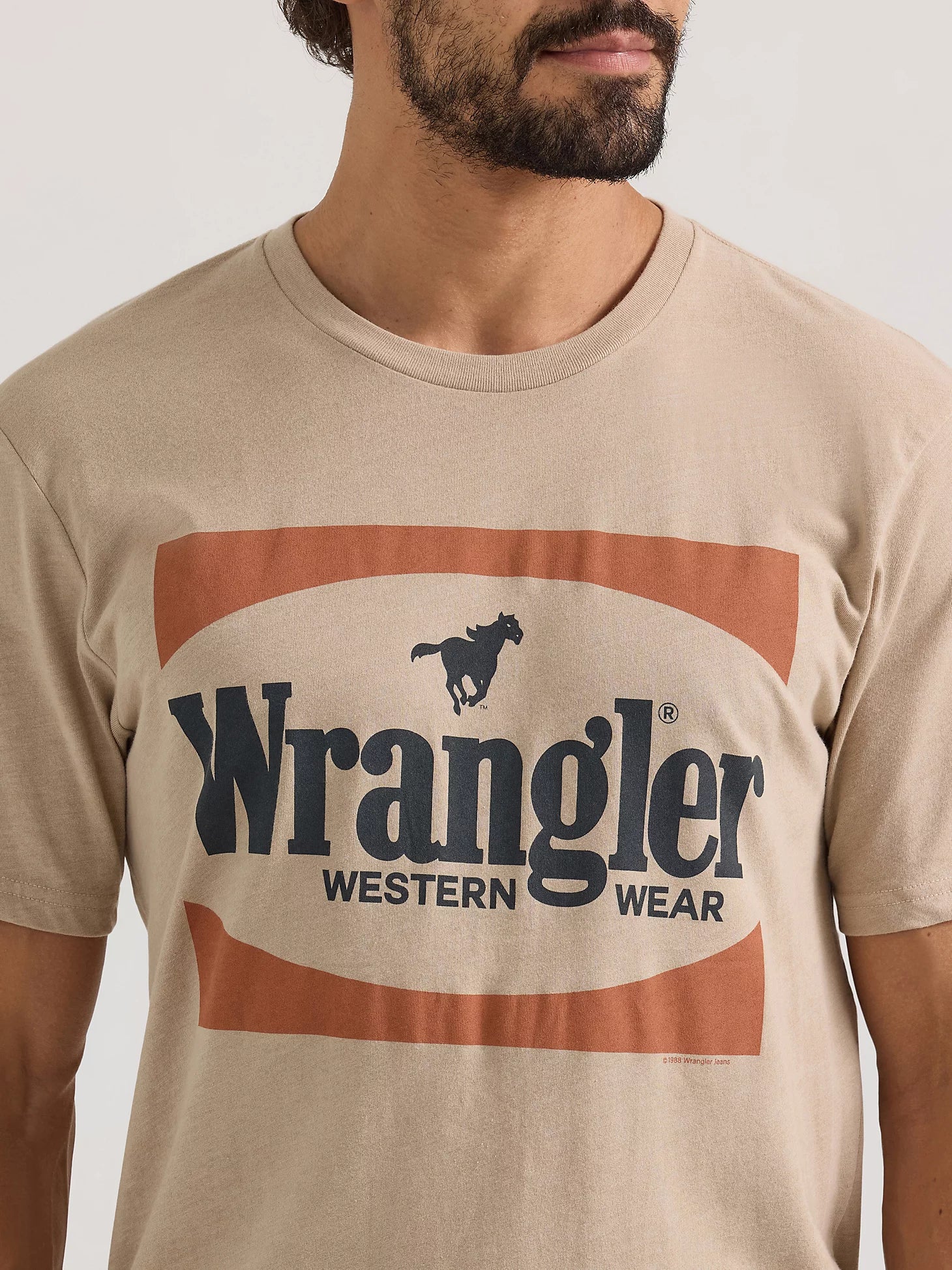 Wrangler Men's - Graphic Short Sleeve T-Shirt - Regular Fit - Beige