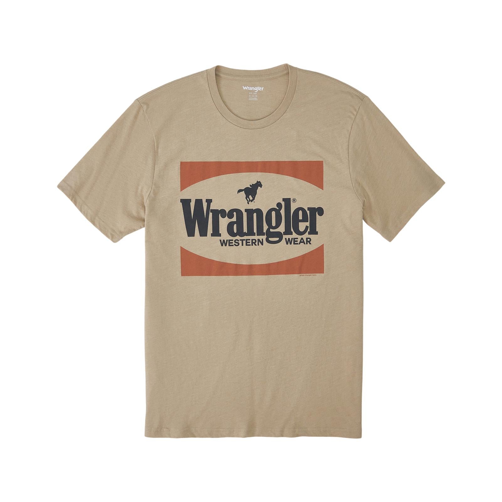 Wrangler Men's - Graphic Short Sleeve T-Shirt - Regular Fit - Beige