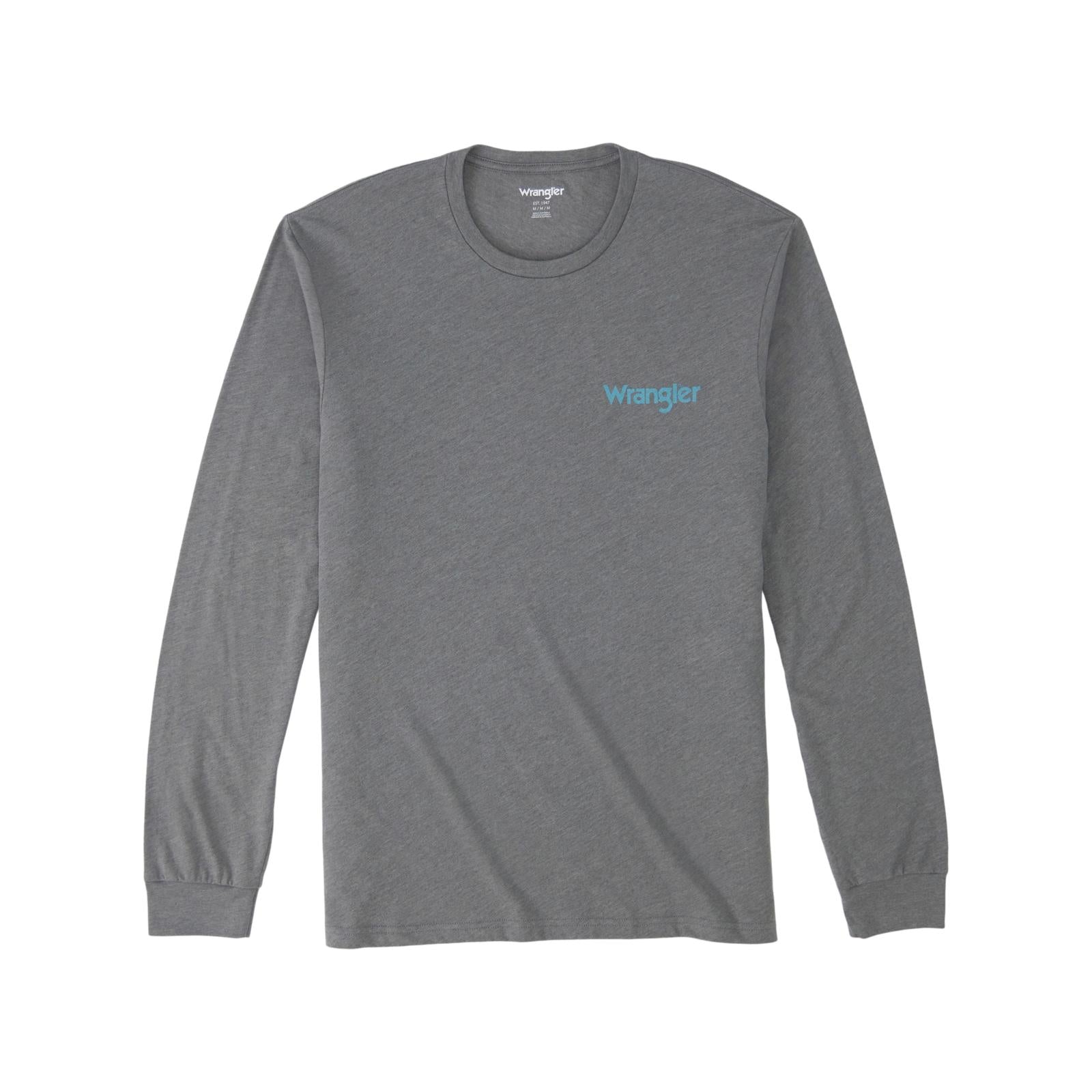 Wrangler Men's - Graphic Long Sleeve T-Shirt - Regular Fit - Graphite Heather