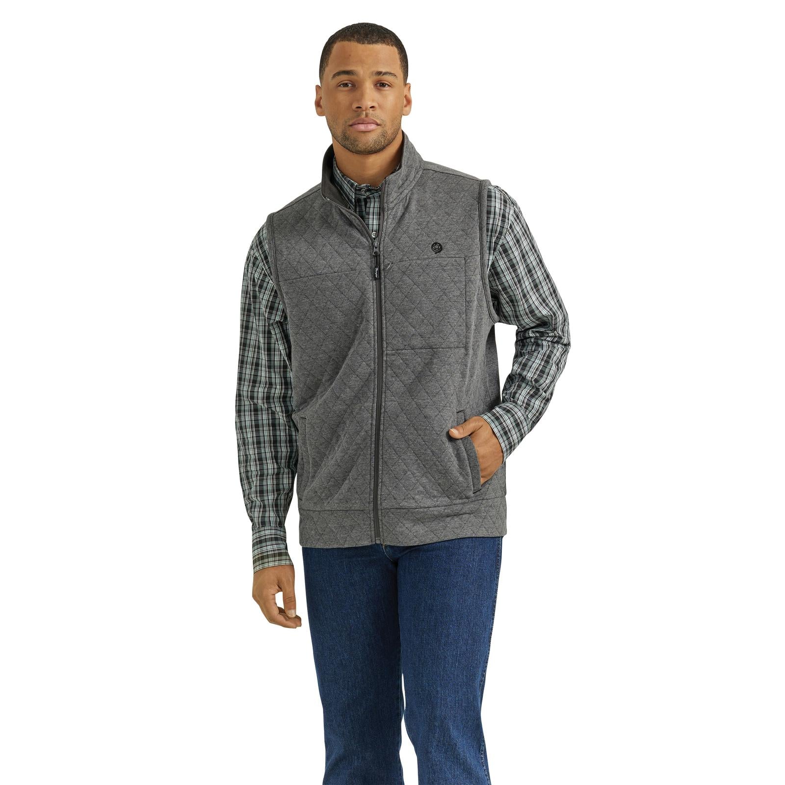 Wrangler Men's - George Strait Zip Front Solid Knit Vest