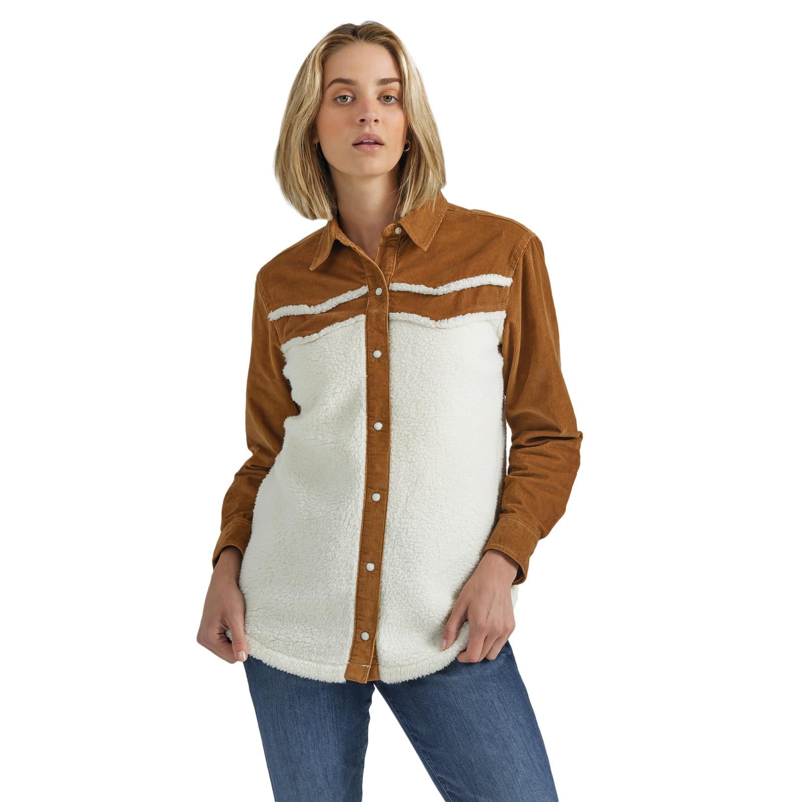 Wrangler Women's - Retro® Corduroy Yoke Sherpa Shirt Jacket