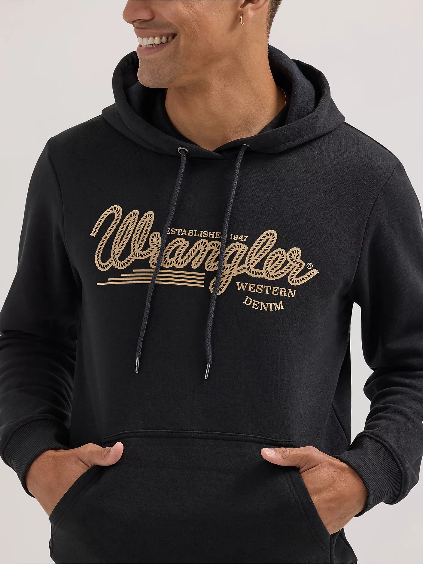 Wrangler Men's - Logo Arm Hit Pullover Hoodie