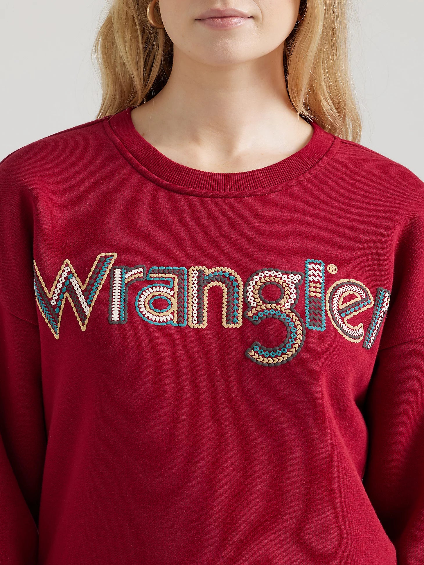 Wrangler Women's - Crochet Print Logo Pullover Sweatshirt