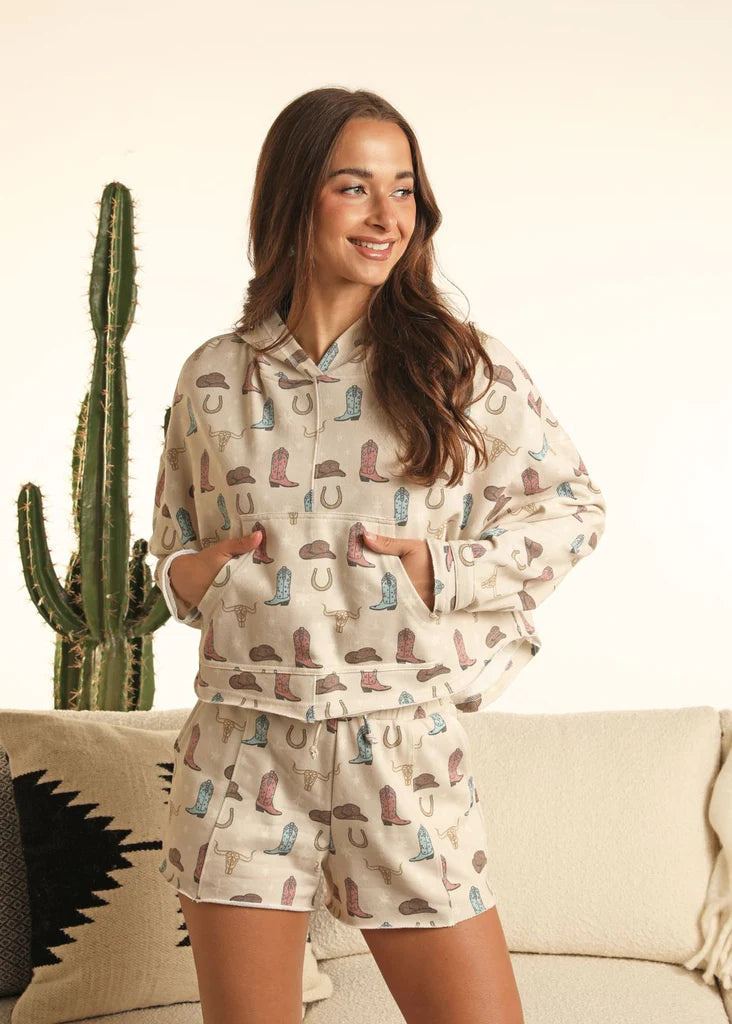 Panhandle - Cowgirl Print Oversized PJ Set