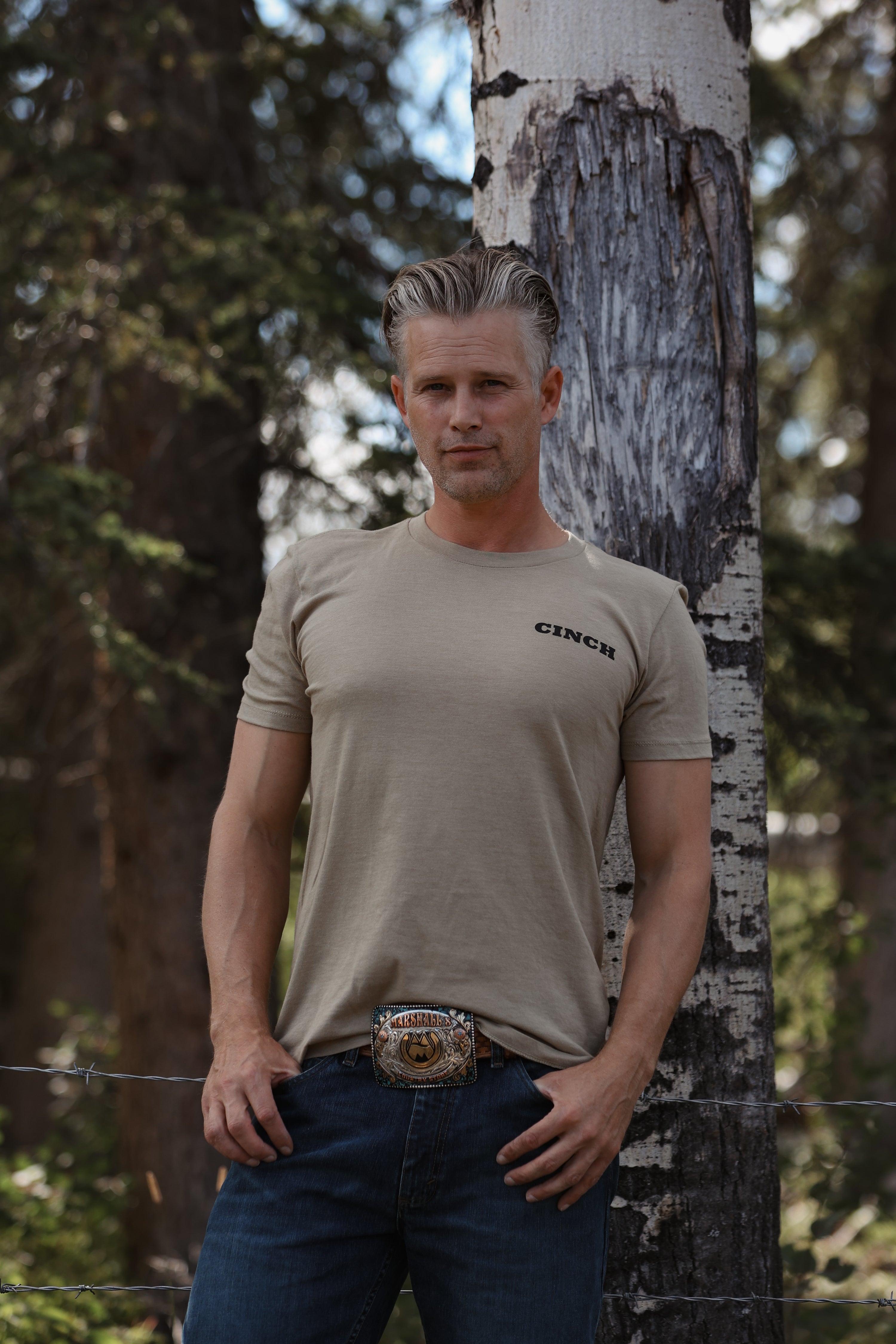 Cinch - Men's Short Sleeve Tee - Cream