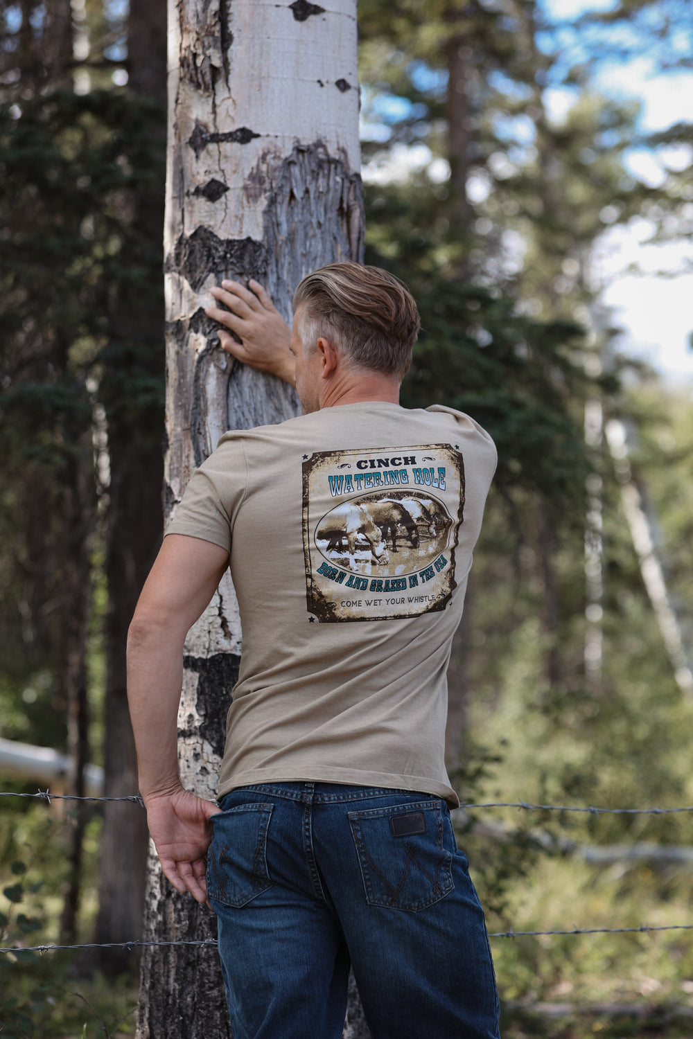 Cinch - Men's Short Sleeve Tee - Cream