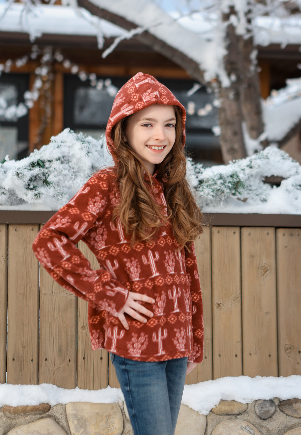 Wrangler - Girls Hoodie - Burgundy