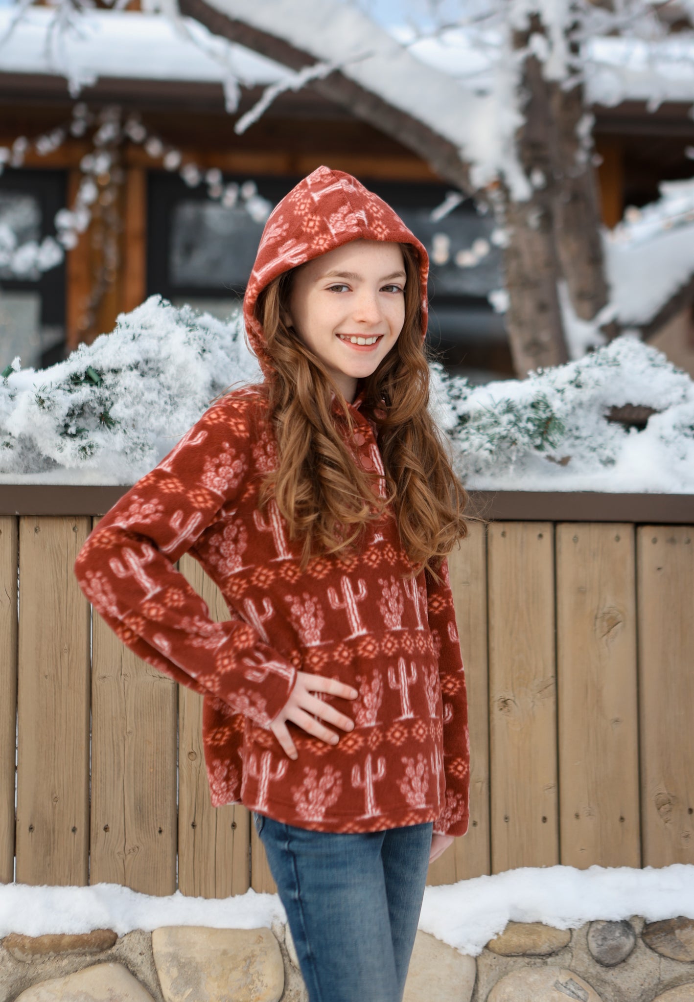 Wrangler - Girl's Hoodie - Burgundy