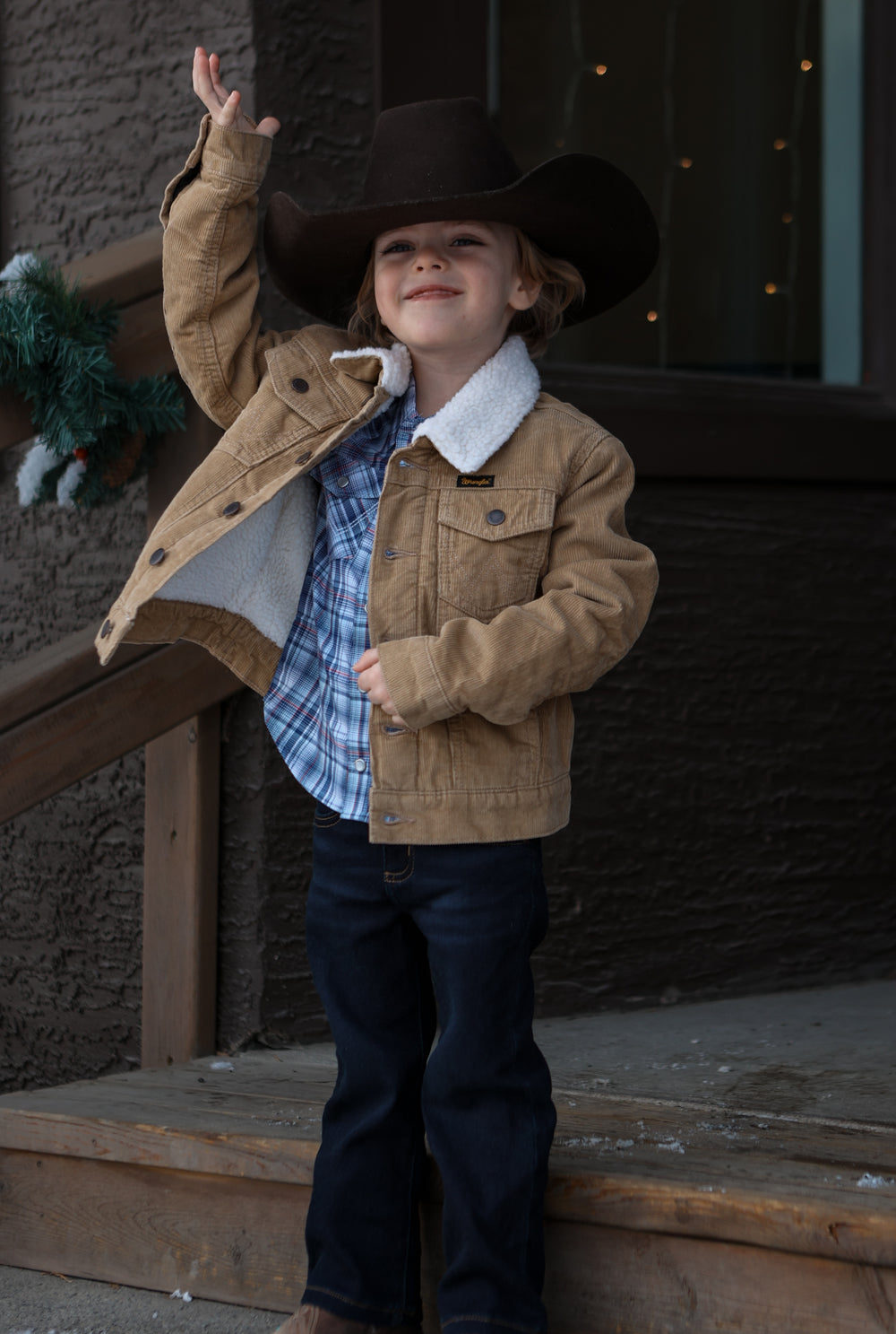 Wrangler - Boys Corduroy Jacket - Sherpa Lined - Wheat