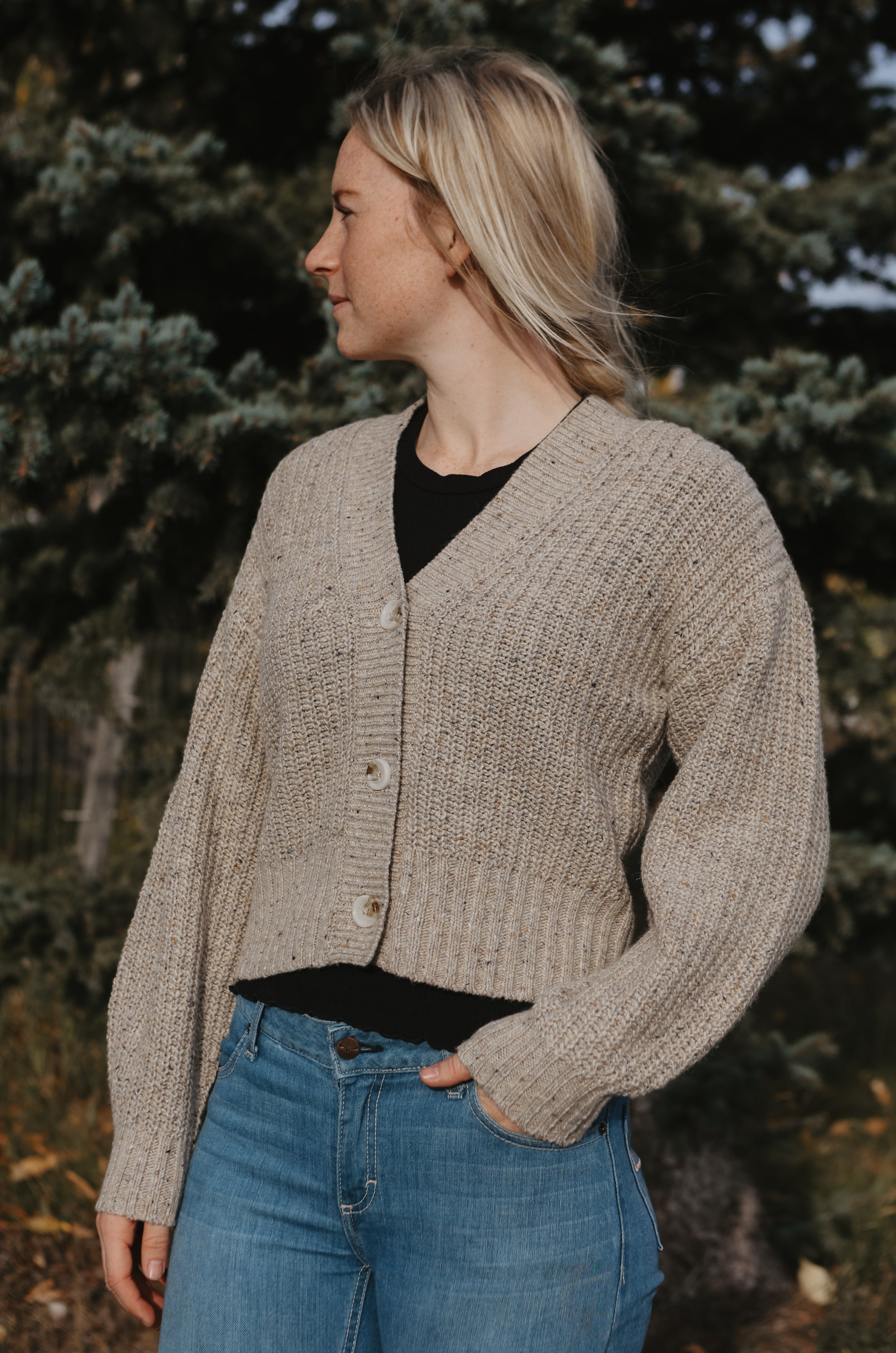 Fitted cardigan sweater on sale womens