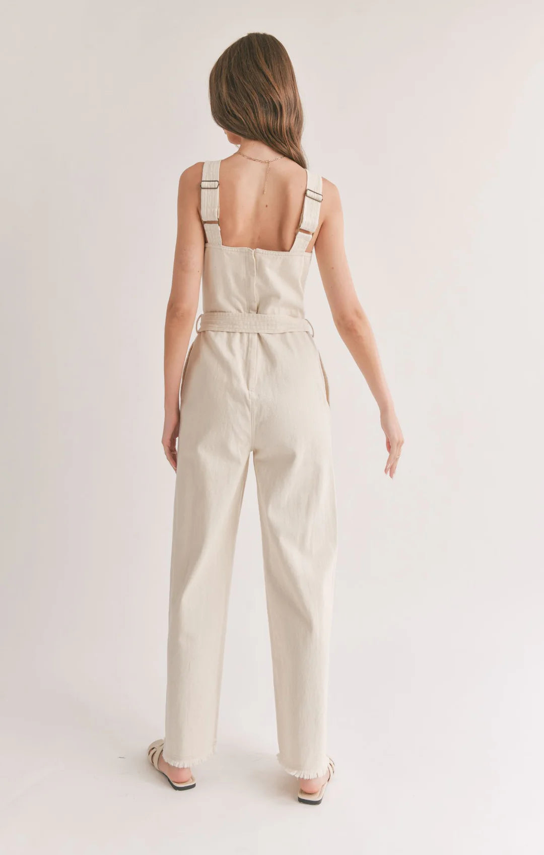 Sage The Label - Gia Belted Denim Overall (Small Only)