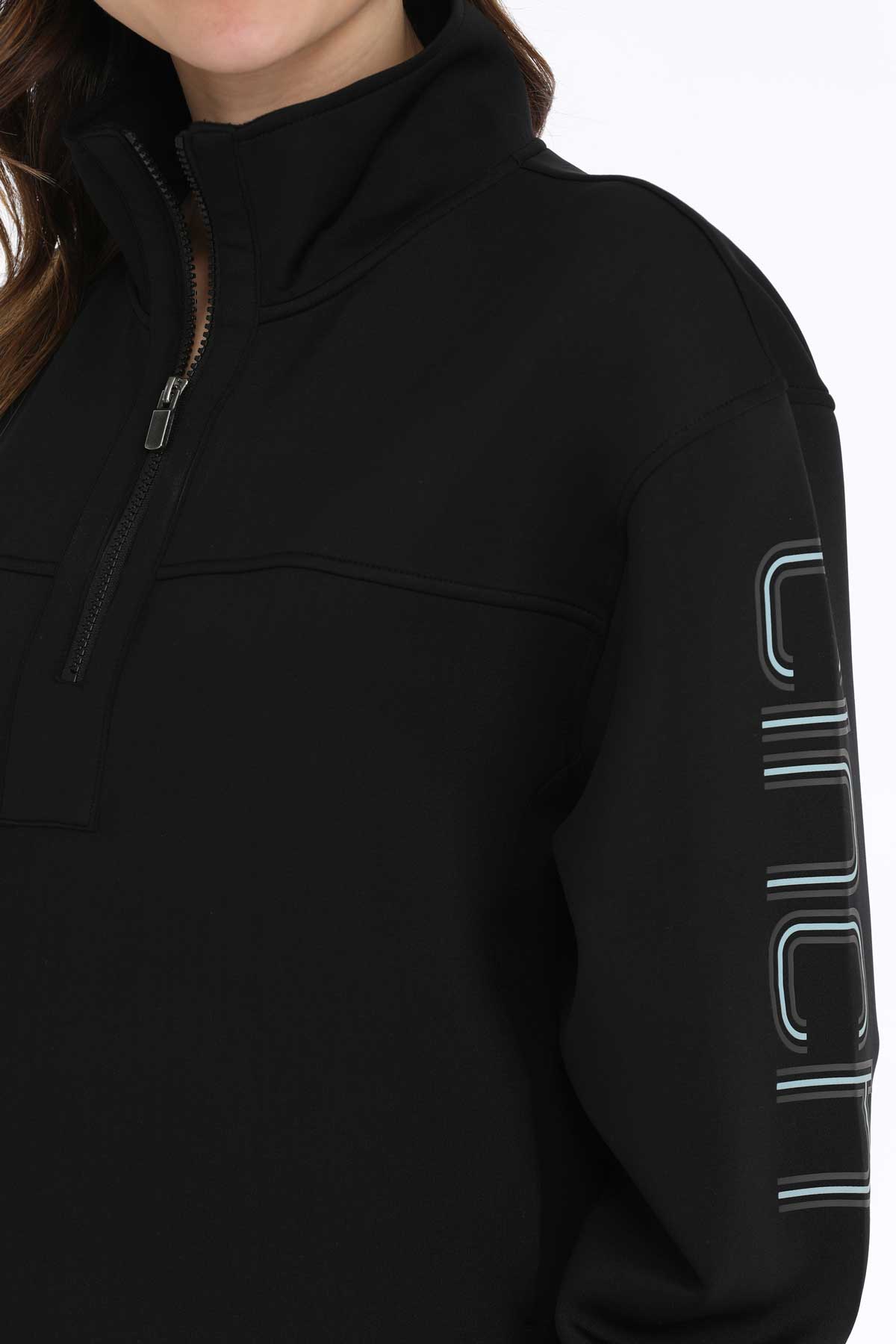 Cinch Ladies Black 1/4 Zip Pullover