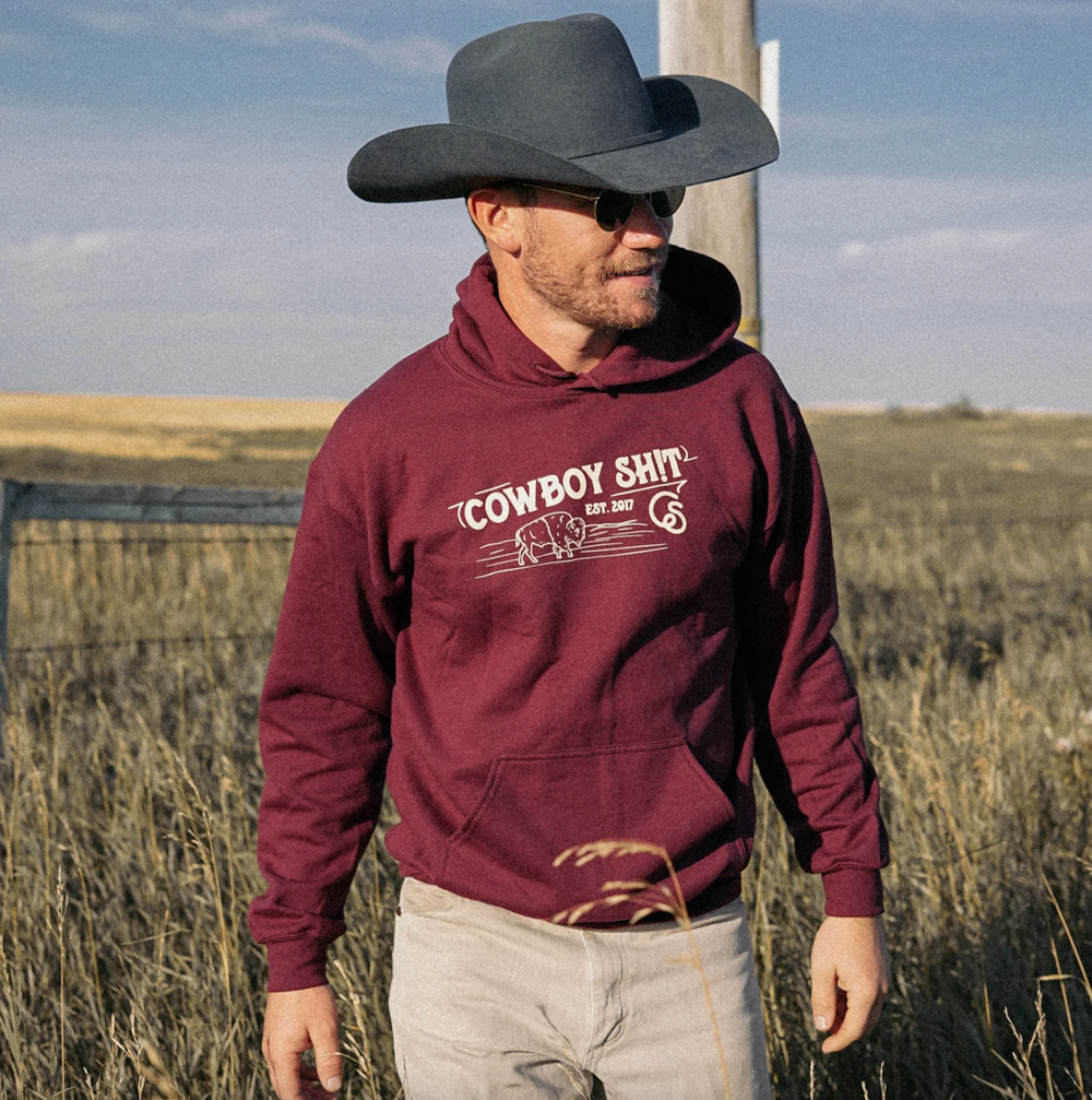 Cowboy Sh!t Hoodie - Buffalo Maroon