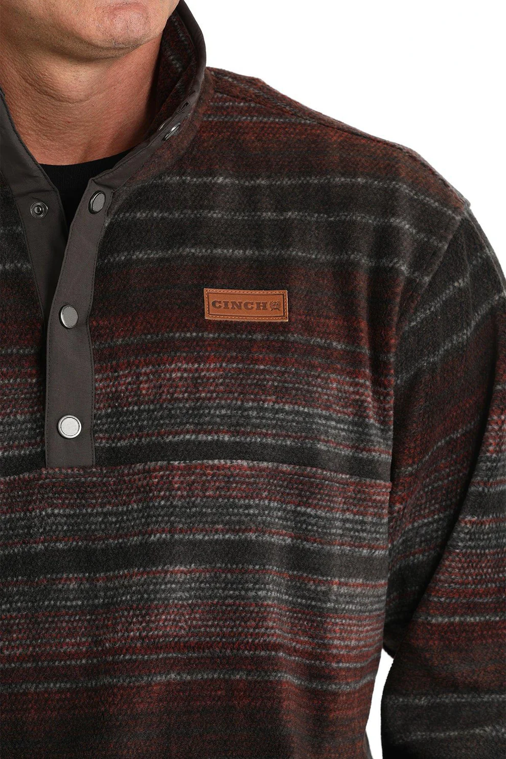 Cinch - Men's Polar Fleece - Brown/Red