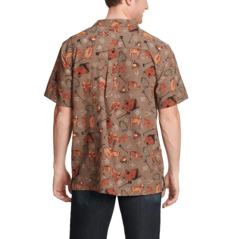 Cinch - Men's Short Sleeve Button-Down Camp Shirt