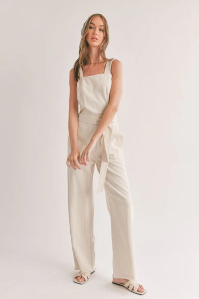 Sage The Label - Gia Belted Denim Overall (Small Only)